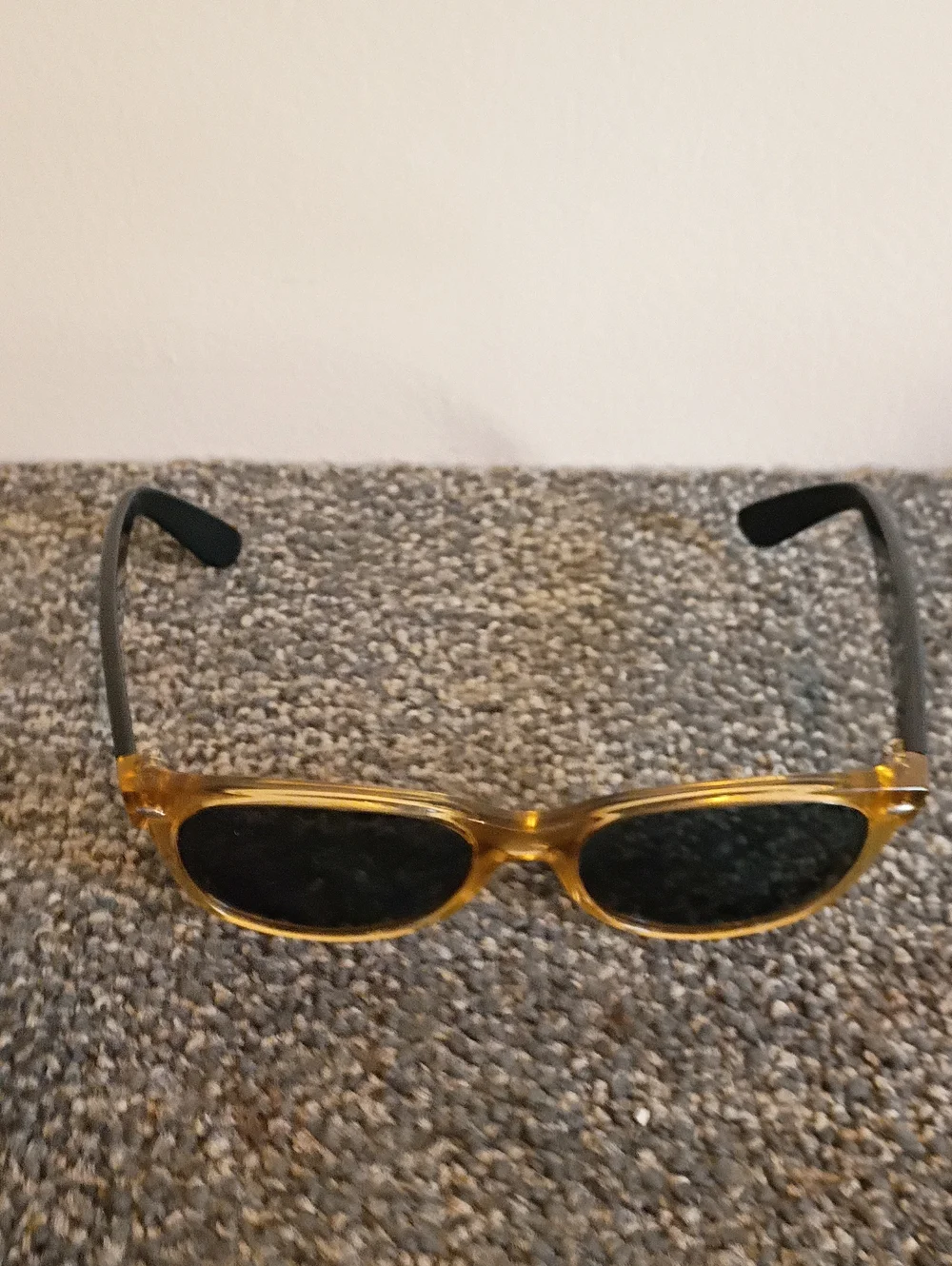 Ray-Ban Amber Frame Sunglasses with Black Lenses Frames ONLY